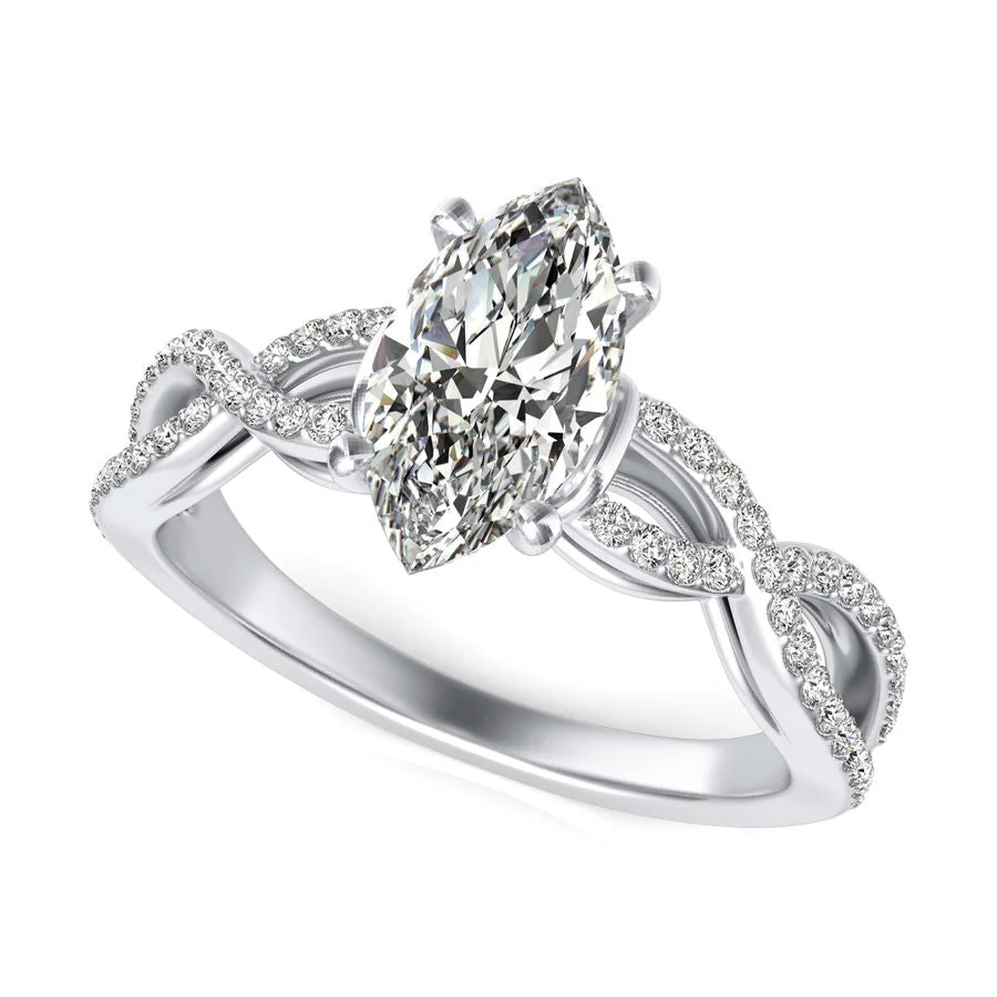 Twist Engagement Ring - Custom Builder - SKU 112500