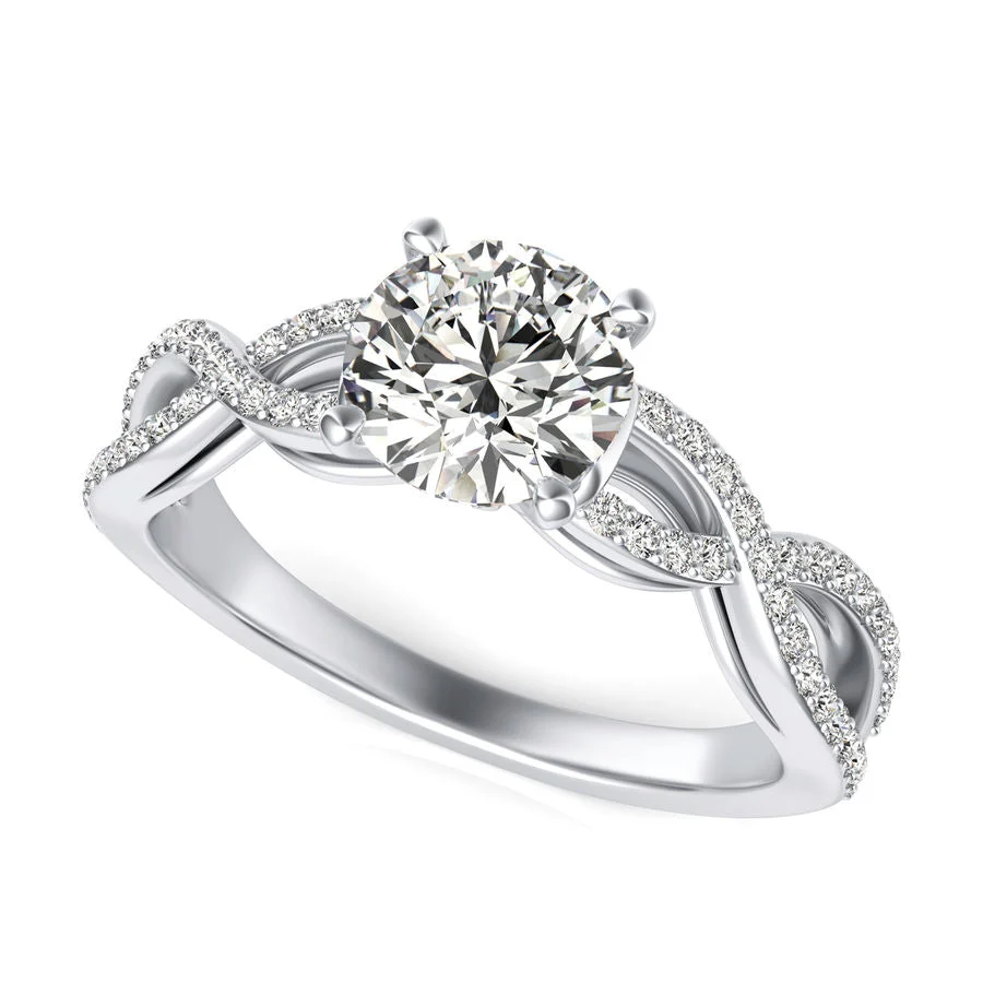 Twist Engagement Ring - Custom Builder - SKU 112500