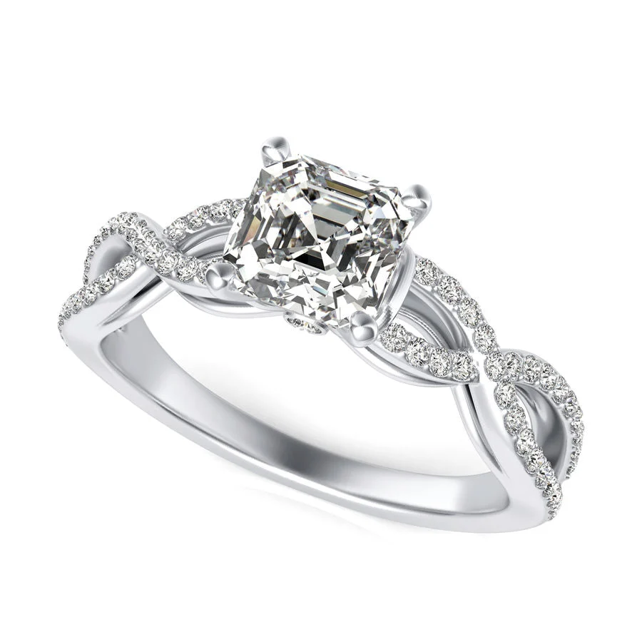 Twist Engagement Ring - Custom Builder - SKU 112500