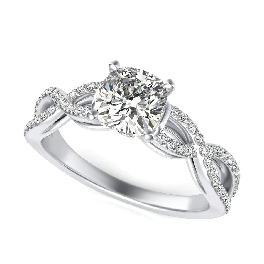 Twist Engagement Ring - Custom Builder - SKU 112500