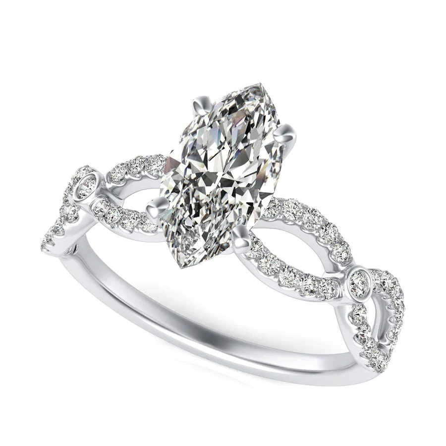 Twist Engagement Ring - Custom Builder - SKU 229200