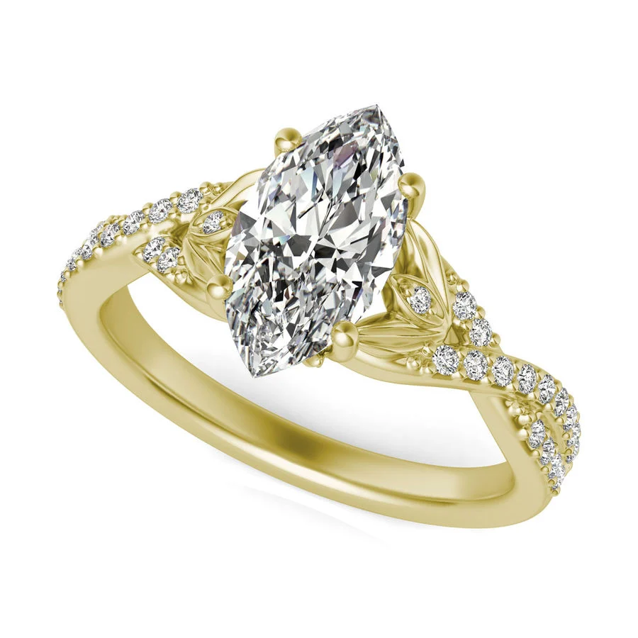 Twist Engagement Ring - Custom Builder - SKU 388100