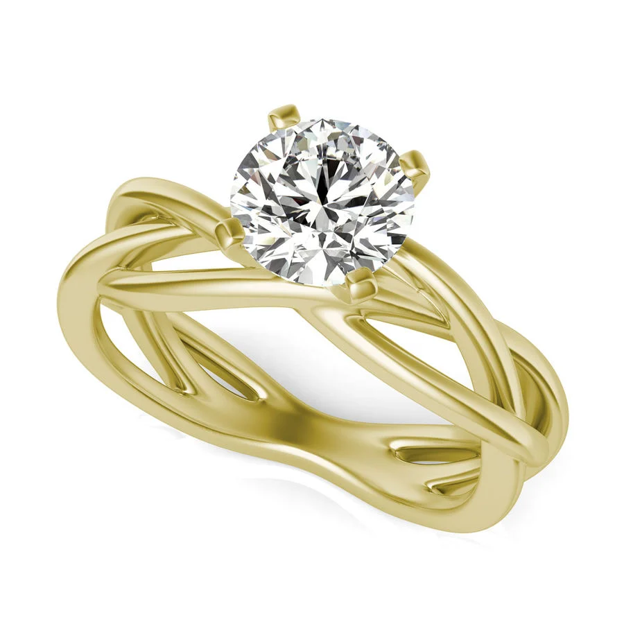 Twist Engagement Ring - Custom Builder - SKU 390700