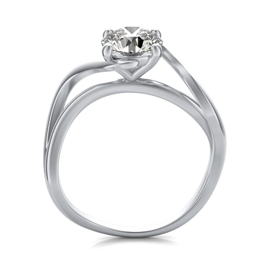 Twist Solitaire Ring - Image 2