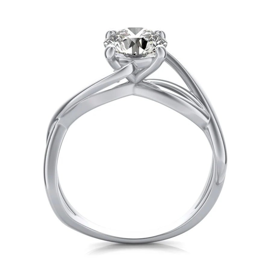 Twist Solitaire Ring - Image 2