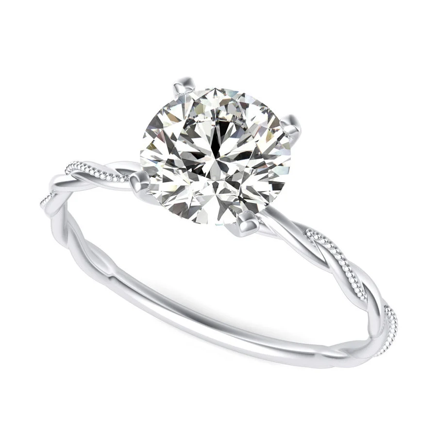 Twist Solitaire Ring