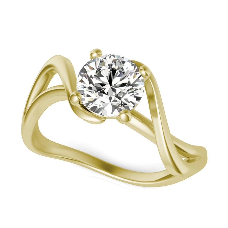 Twist Solitaire Ring - Custom Builder - SKU 323500