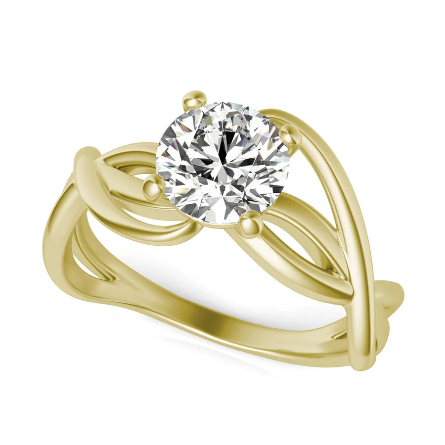 Twist Solitaire Ring - Custom Builder - SKU 323600
