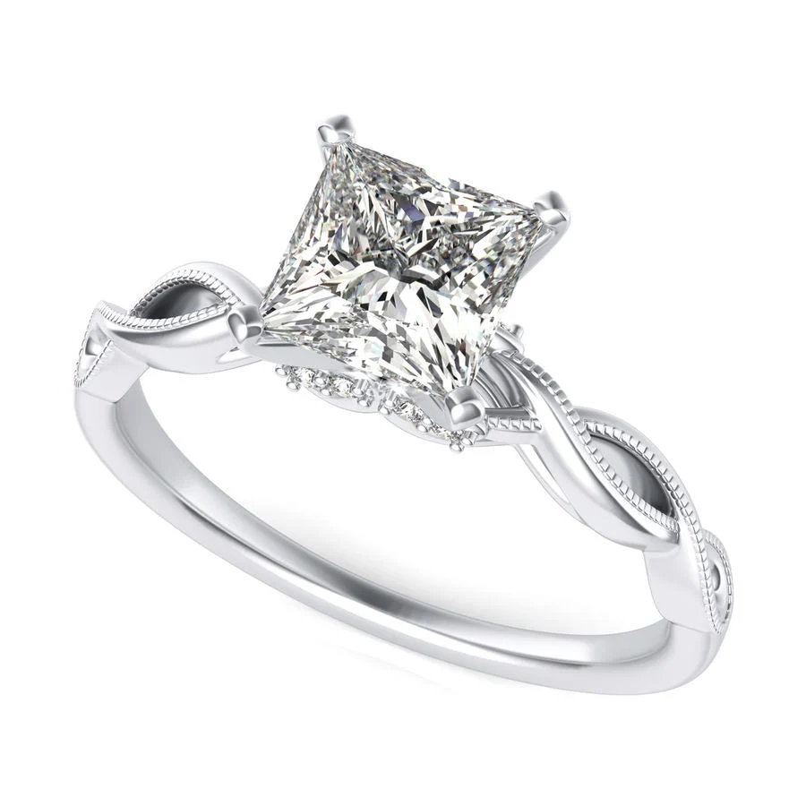 Twist Solitaire Ring - Custom Builder - SKU 340100