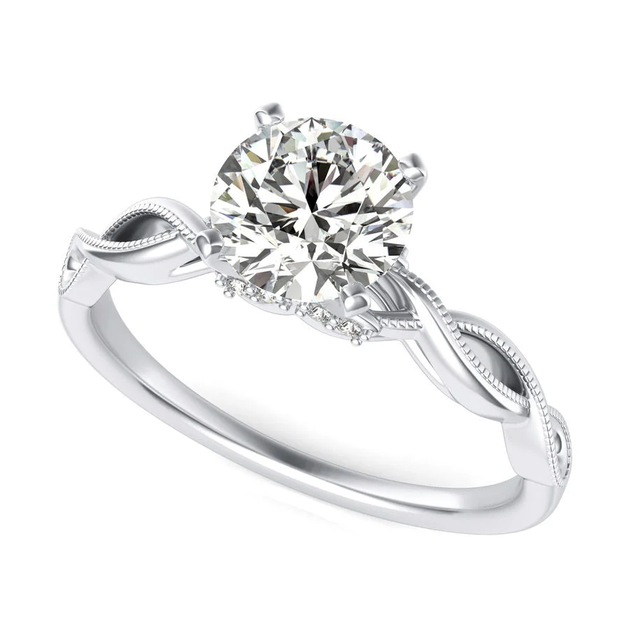 Twist Solitaire Ring - Custom Builder - SKU 340100