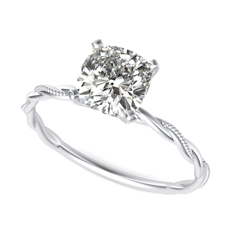 Twist Solitaire Ring - Custom Builder - SKU 340200