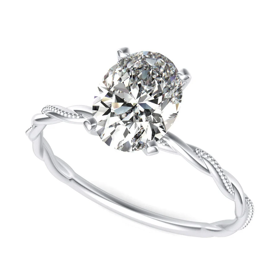 Twist Solitaire Ring - Custom Builder - SKU 340200