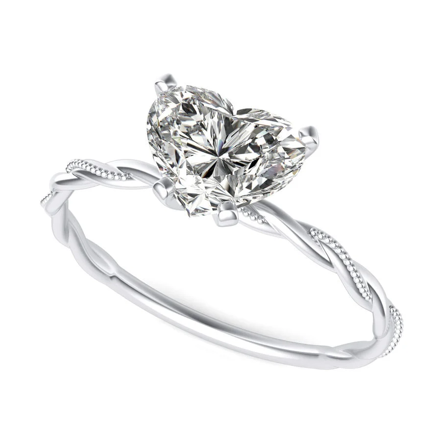 Twist Solitaire Ring - Custom Builder - SKU 340200