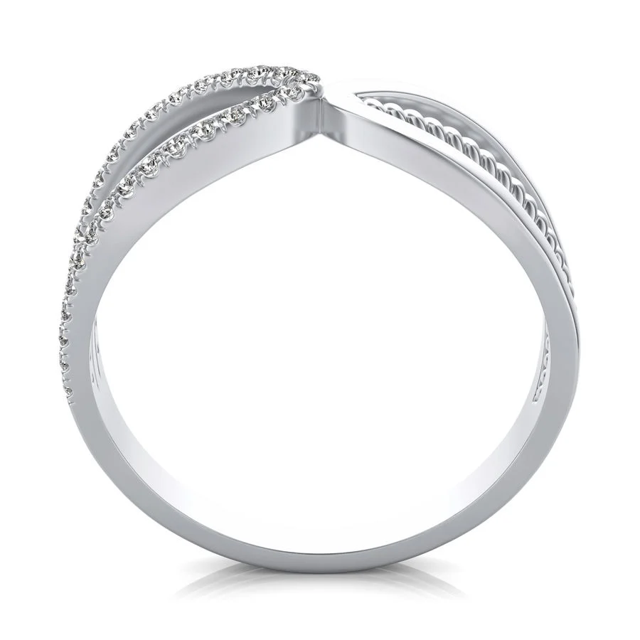 Twisted Rope and Diamond Band - Image 2