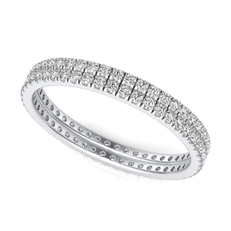 Two Row Half Eternity Band - Custom Builder - SKU 367100