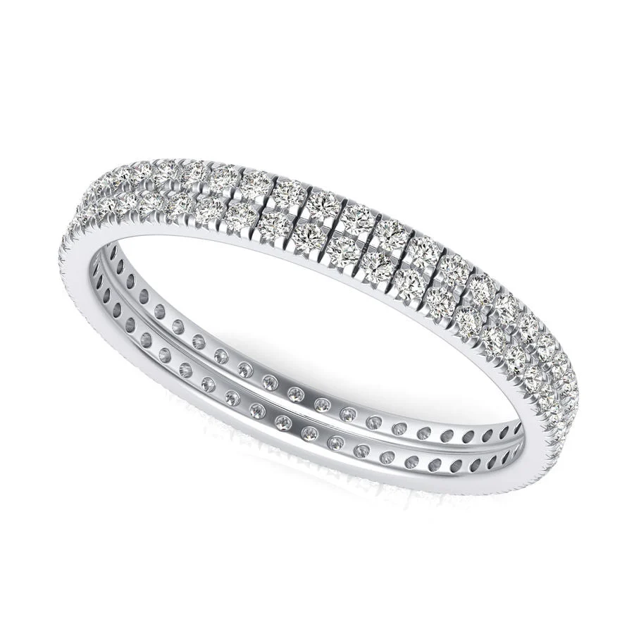 Two Row Half Eternity Band - Custom Builder - SKU 367300