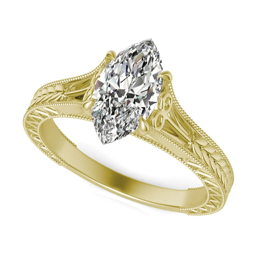 Victoria Cathedral Solitaire Engagement Ring - Custom Builder - SKU 382800