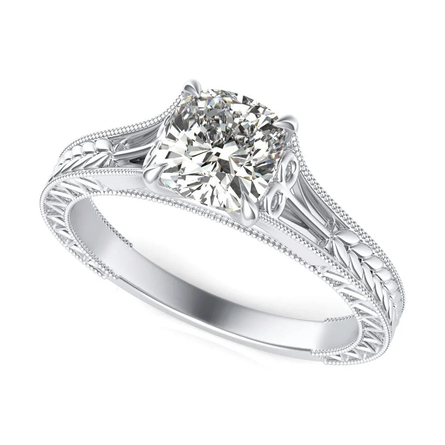 Victoria Cathedral Solitaire Engagement Ring - Custom Builder - SKU 382800