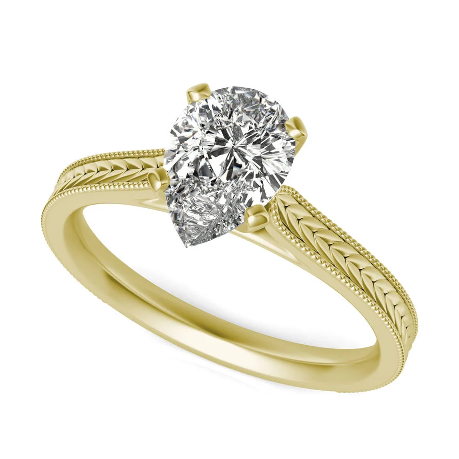 Victoria Cathedral Solitaire Engagement Ring - Custom Builder - SKU 382900