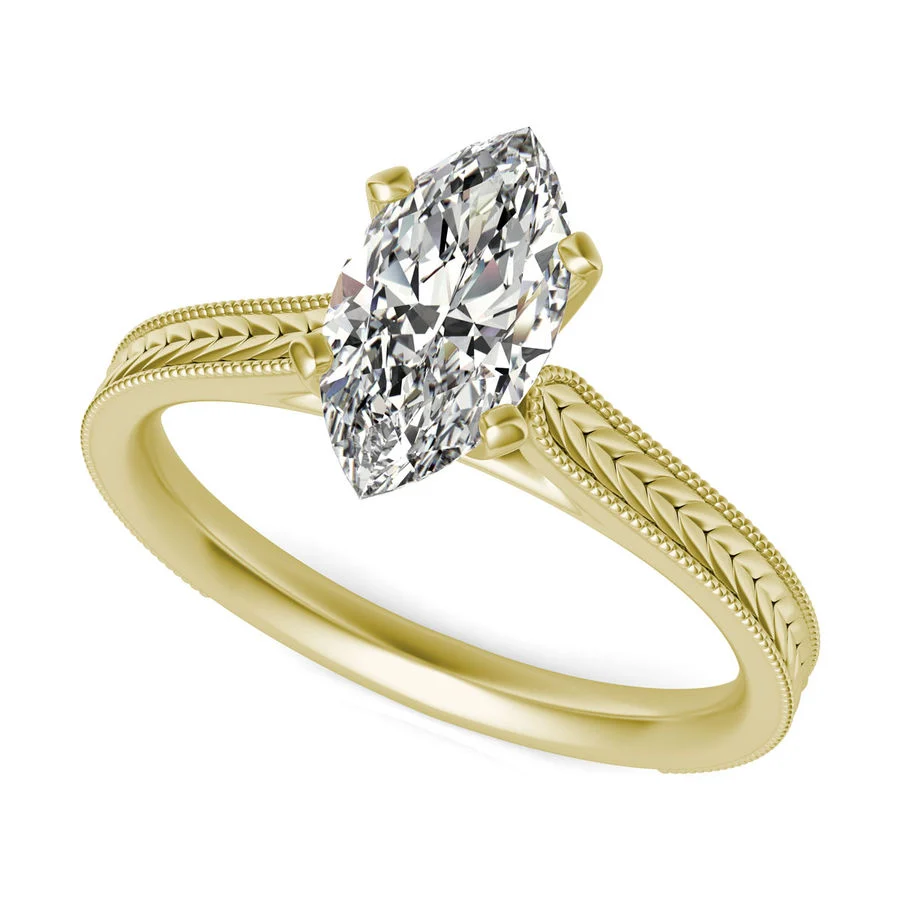 Victoria Cathedral Solitaire Engagement Ring - Custom Builder - SKU 382900