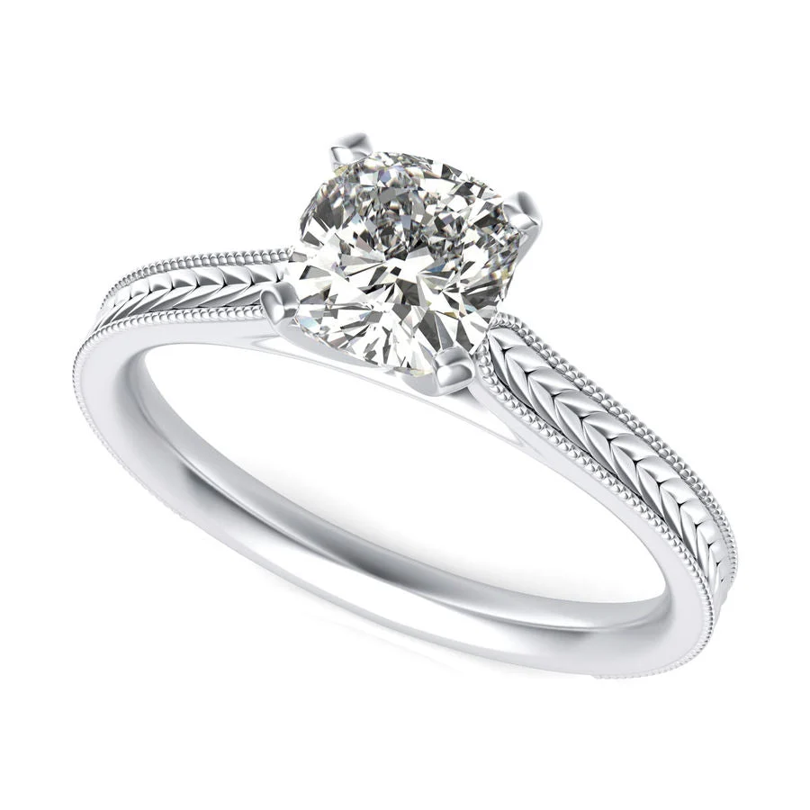 Victoria Cathedral Solitaire Engagement Ring - Custom Builder - SKU 382900