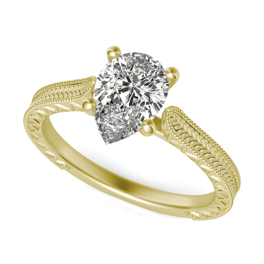 Victoria Cathedral Solitaire Engagement Ring - Custom Builder - SKU 383000