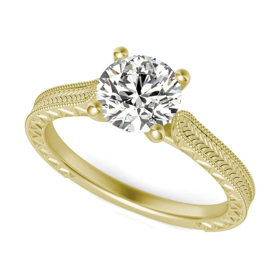 Victoria Cathedral Solitaire Engagement Ring - Custom Builder - SKU 383000