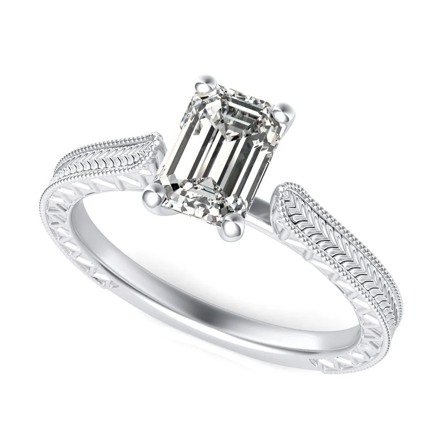 Victoria Cathedral Solitaire Engagement Ring - Custom Builder - SKU 383000