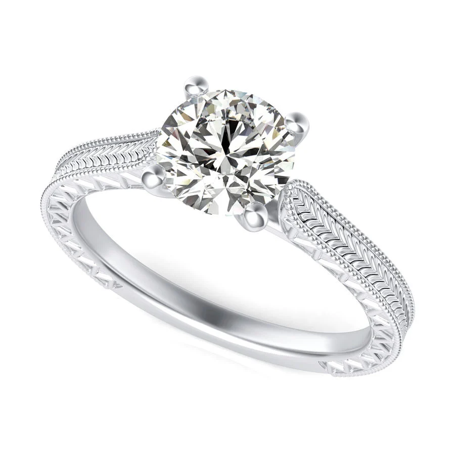 Victoria Cathedral Solitaire Engagement Ring - Custom Builder - SKU 383000