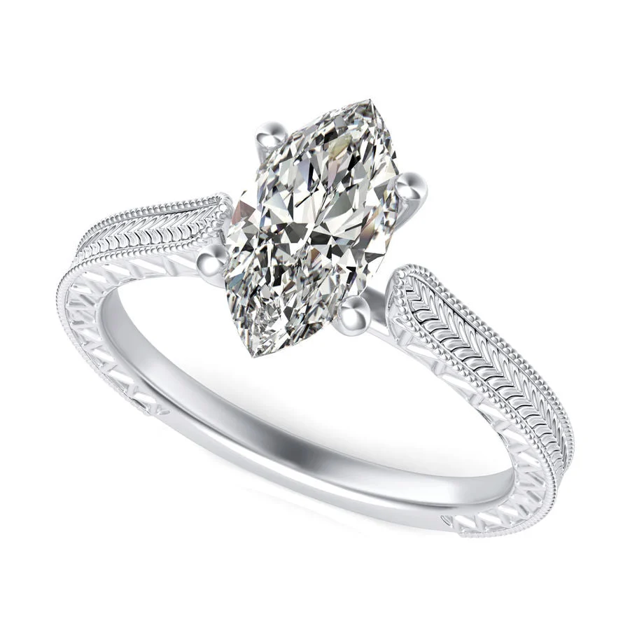 Victoria Cathedral Solitaire Engagement Ring - Custom Builder - SKU 383000