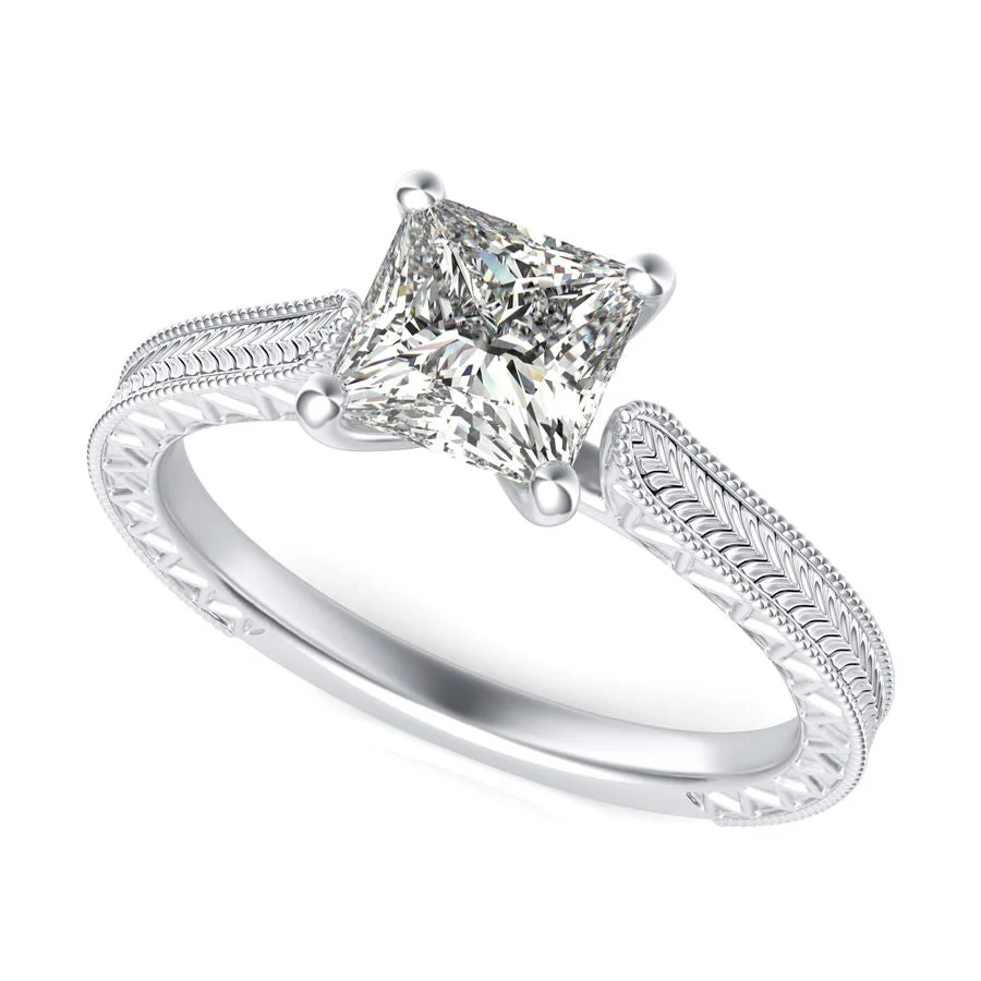 Victoria Cathedral Solitaire Engagement Ring - Custom Builder - SKU 383000