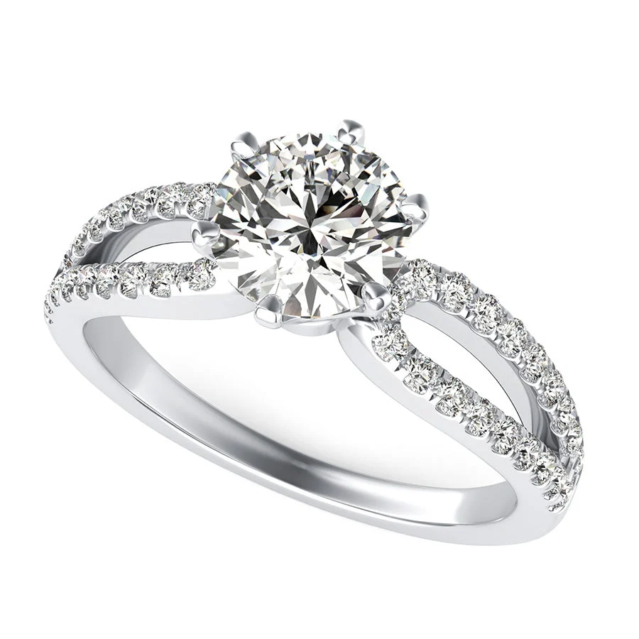 Victoria Royal Infinity Split Engagement Ring - Custom Builder - SKU 200042