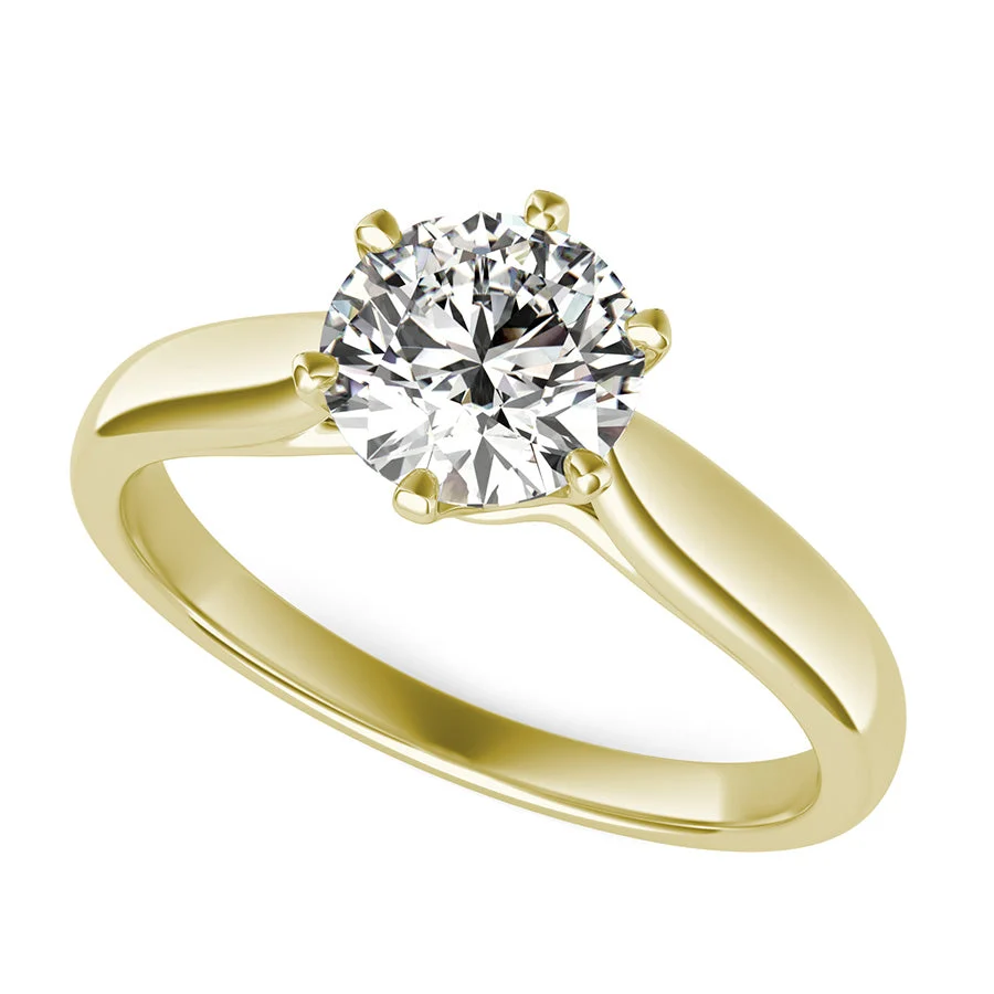Victoria Royal Solitaire Cathedral Engagement Ring - Custom Builder - SKU 200806
