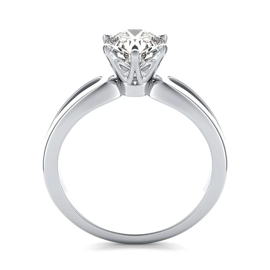 Victoria Royal Solitaire Infinity Split Shank Engagement Ring - Image 2