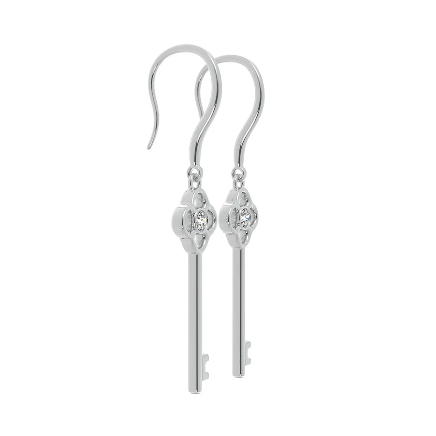 Victorian Key Earrings - Image 2